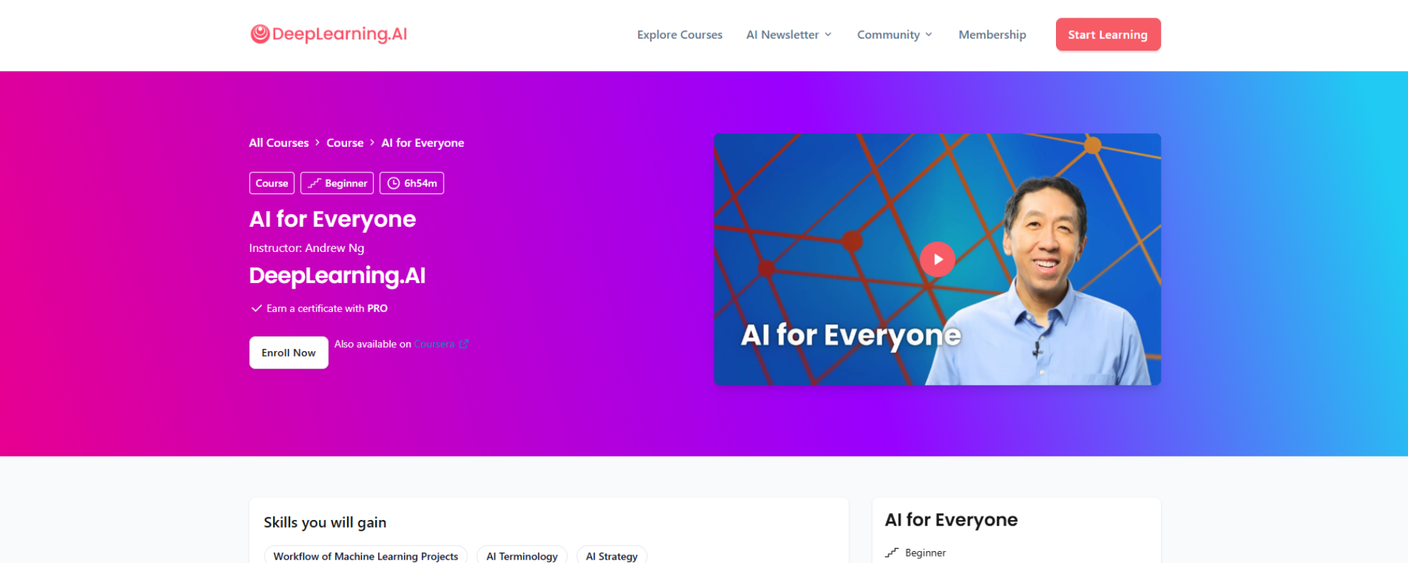 Best AI Courses for Executives in 2026, DeepLearning AI