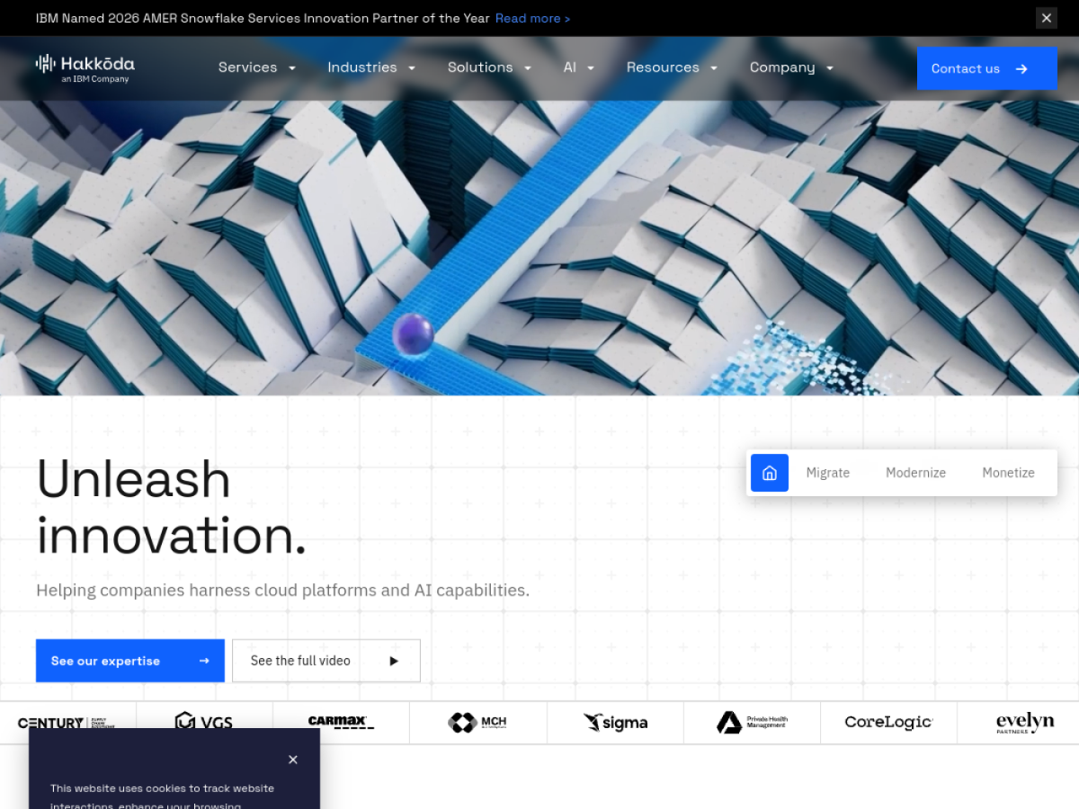 Hakkoda data consultancy homepage